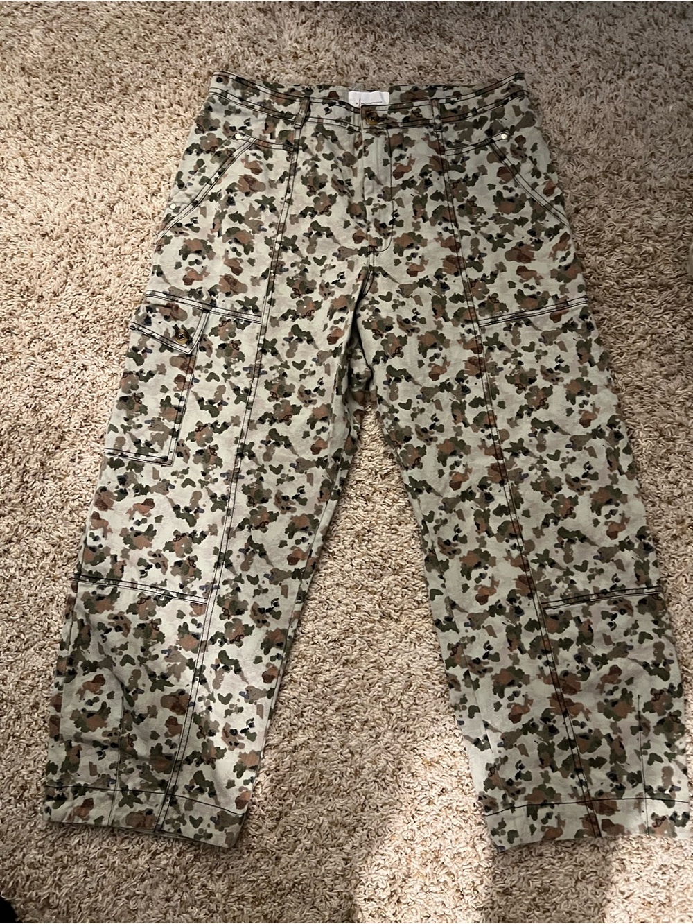 Anthropologie light sage green garment with cream label